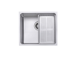 Fregadero De Cocina Un Seno Jassferry, De Acero Inoxidable 49x44 Cm Con Escurreplatos