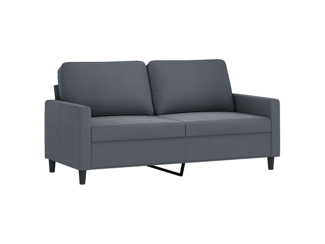 Sofá de 2 plazas de terciopelo gris oscuro VIDAXL (140 cm)
