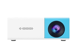 Proyector LED portátil, tamaño 20 x 60, distancia de proyección de 0,8 a 1,6 m, compatible con Fire TV, iPad y teléfonos móviles, batería externa para camping y viajes, azul, Uuzeit Shop