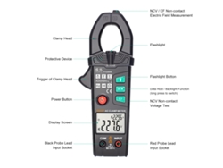 Pinza Amperimétrica Fuyi Fy3269s De 6000 Cuentas, Alta Precisión, Rango Automático, Verdadero Valor Eficaz (true Rms), Multifuncional, Color Negro.