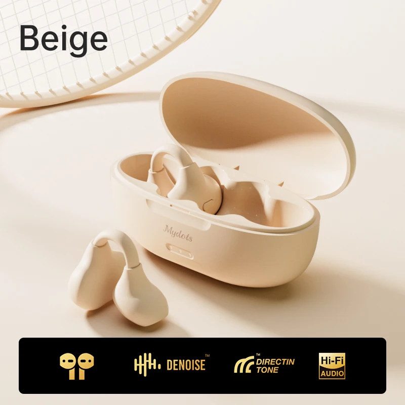 (marrón Claro) Auriculares Inalámbricos Bluetooth, Compatible Con Bluetooth 5.3, Con Micrófono, Auriculares Con Clip.