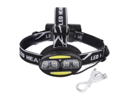 Linterna frontal LED COB T6 2026 para uso nocturno en exteriores con sensor de inducción y correa ajustable para pesca, ciclismo y trabajo.