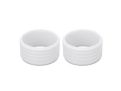 2026rebe - 2 unidades de anel de silicone para cabo de raquete de tênis, absorve o suor e fixa a sobregrip, branco.