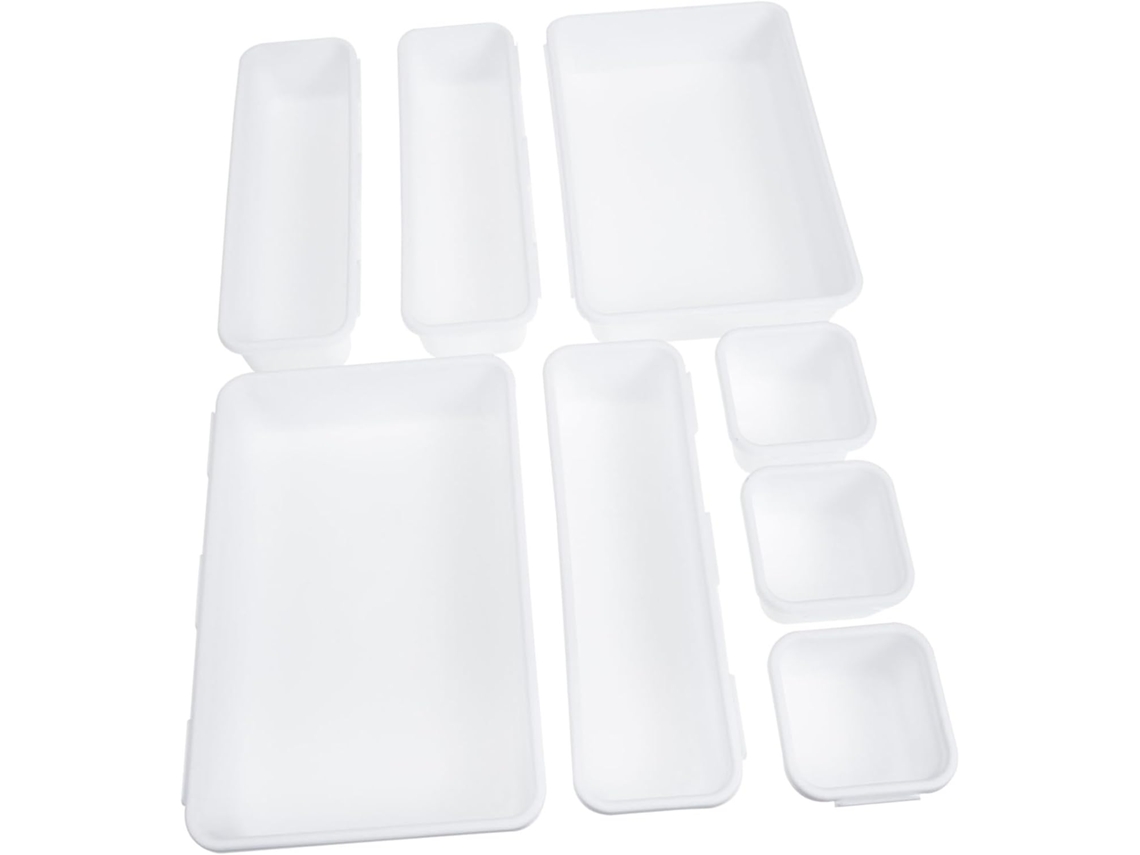 Juego De 8 De Plástico, Blanco Para Oficina, Hogar