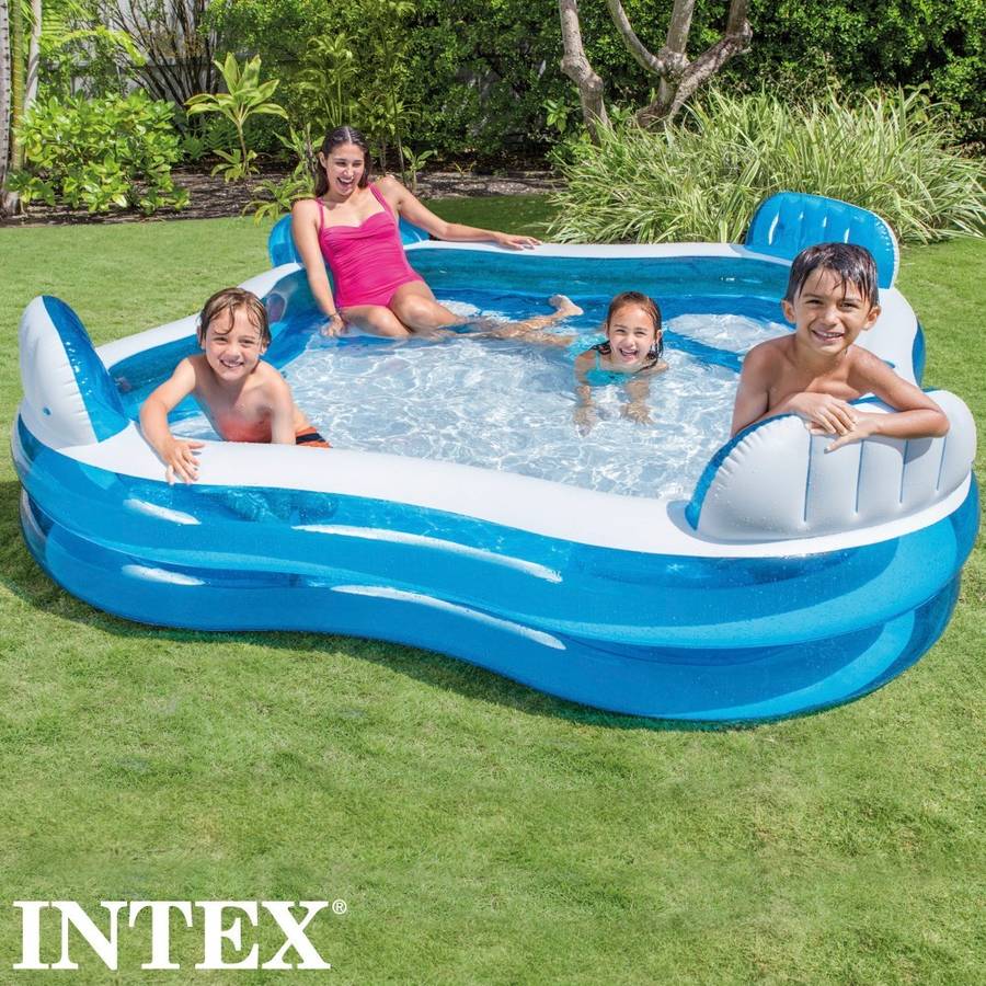 Piscina Hinchable con asientos INTEX Water Center (2 personas - 990l - 229x66cm)