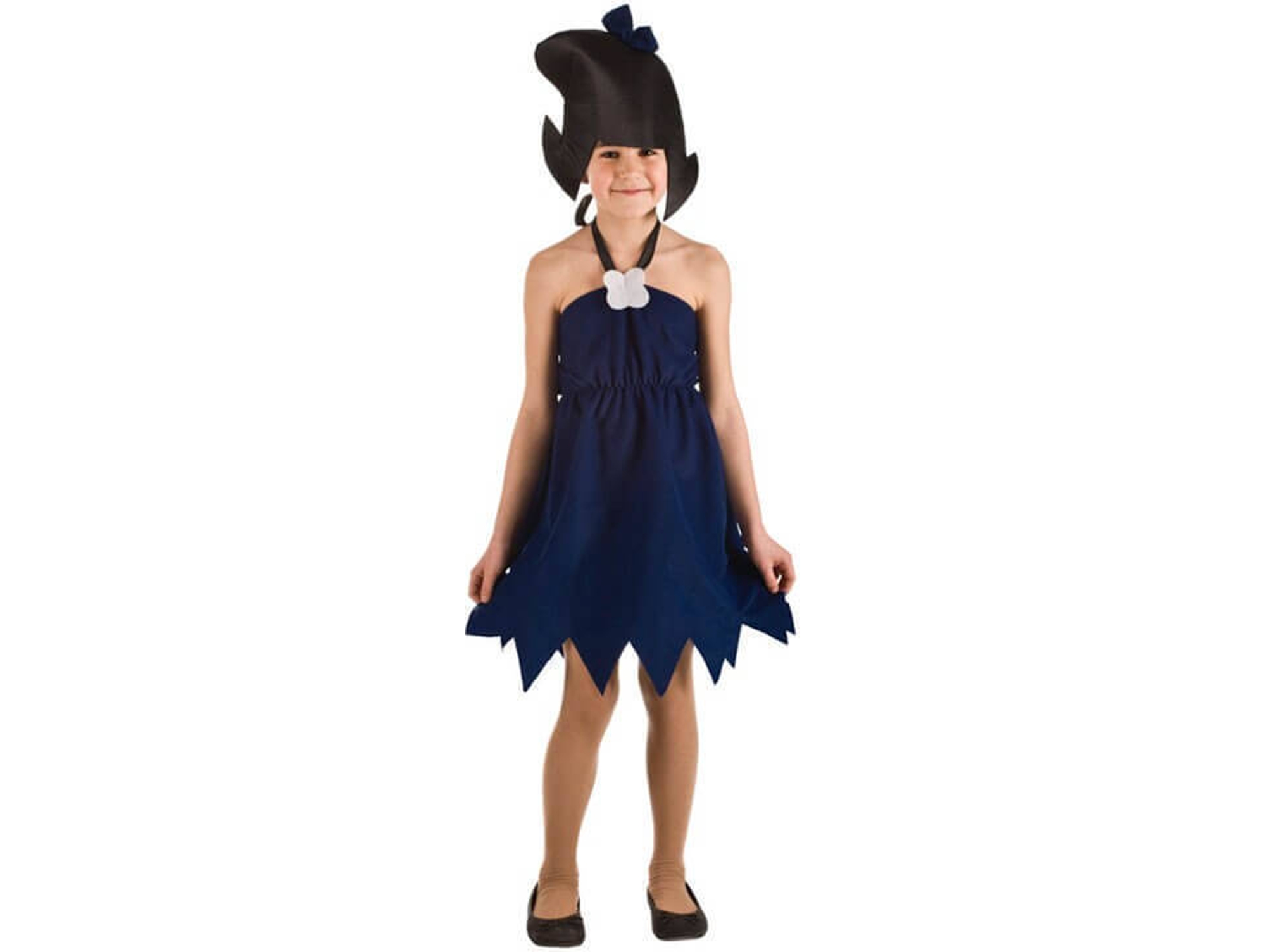 Disfraz de Niña DISFRAZZES Cavernícola Bea Azul Y Negro (Talla: 6 a 7 años)