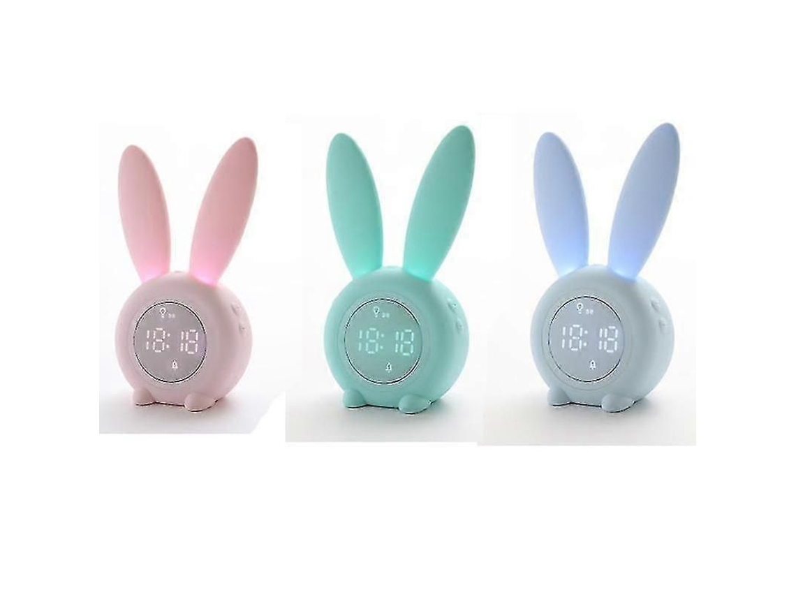 Despertador Digital Infantil, Coelhinho Fofo, Despertador Multifuncional Com Luz Noturna Led Para Quarto Infantil.