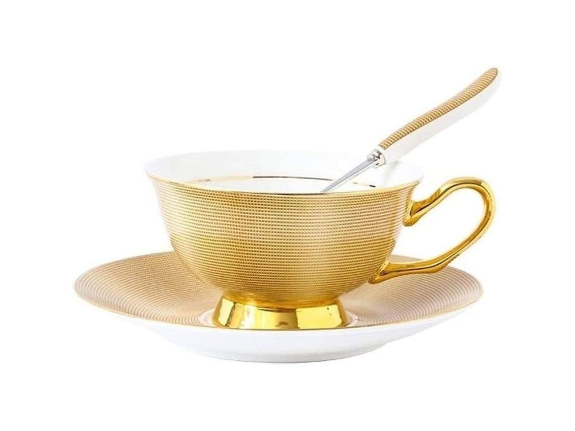 2026-33481-taza De Cerámica Estilo Nórdico Con Borde Dorado Para Café Té Y Regalos Festivos