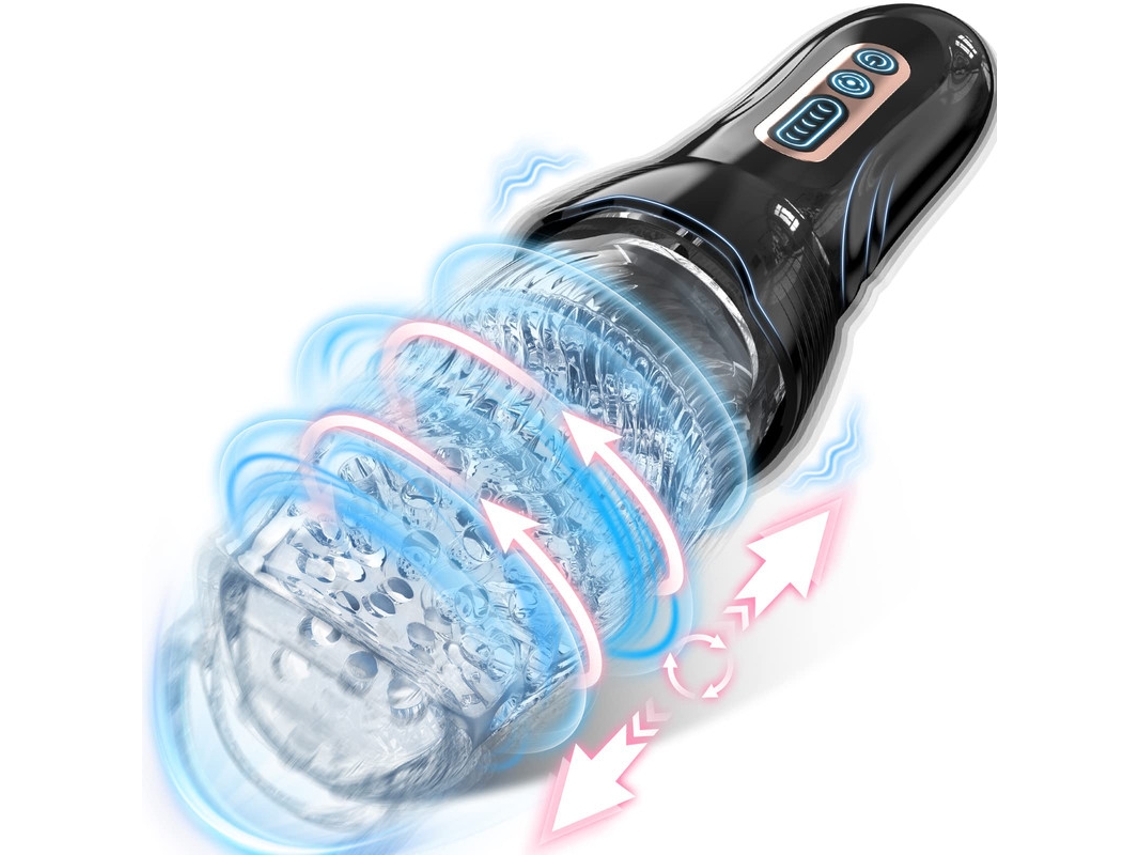 Masturbador Masculino Automtico Con 5 Modos De Empuje Y Rotacin Y 10 De Vibracin (negro)