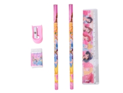 Estuche para lápices blanco Princess 6 en 1 para niños y estudiantes.