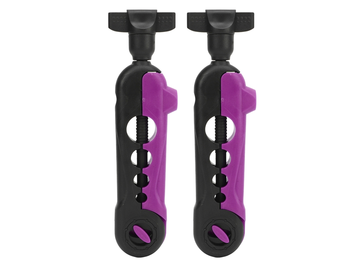 2pcs Enrollador De Hilo De Pesca Mini Portátil Ajustable Máquina Enrolladora De Hilo Accesorios Bobina Reel Negro Morado