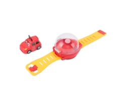 Mini Coche Teledirigido Con Control Remoto, Reloj, Carga Usb, Ideal Para Niños Mayores De 3 Años, Color Rojo.