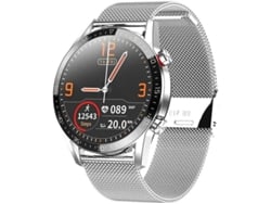 Reloj inteligente para hombre IP68, resistente al agua, con monitor de actividad física, podómetro, control de ritmo cardíaco y control de música, color plateado Yizhood