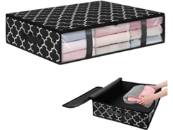 Almacenamiento Bolsa Colcha Cojín Zapatos Plegable Cremallera Ventana Transparente Cama Caja Ropa