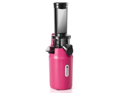 VENTRAY Exprimidor Essential Ginnie Exprimidor compacto pequeño en frío Exprimidor de masticación lenta 60 Rpm Baja velocidad Rosa brillante