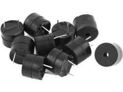 Juego de 10 zumbadores electrónicos industriales, tono continuo, color negro, 12 V CC, 12 mm x 9,5 mm CHABERLU