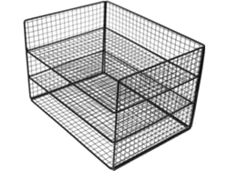 Organizador De Libros De Mesa De Metal Negro, 3 Niveles, Portadocumentos Resistente Al Desgaste