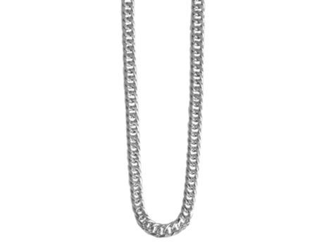 Cadena en Plata de Ley 925 Sizar Bañada en Rodio 60Cm