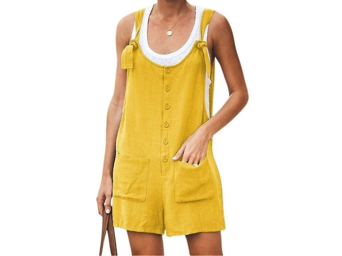 2026-monos Cortos Para Mujer Talla Grande De Punto Cuello Redondo Con Botones Y Bolsillos Casuales