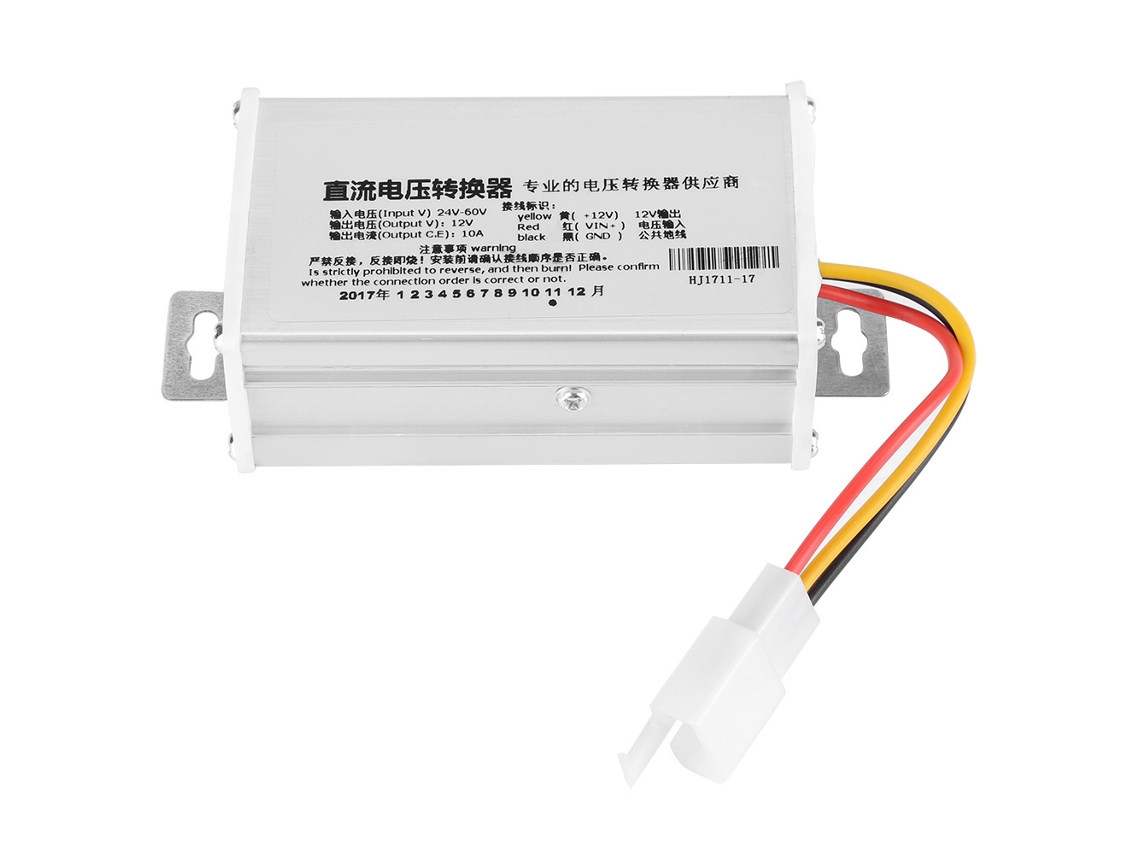 Conversor Adaptador 24v-60v A 12v-10a 120w Para Patinete Eléctrico, Bicicleta Eléctrica Y Vehículo Eléctrico Transformador