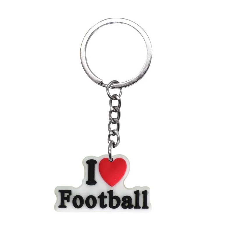 (paquete De 2) Llaveros Con Temática De Fútbol, De Goma Blanda De Pvc, Colgantes Decorativos