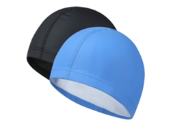 HYMNORA Gorra de Natación 2 Piezas con Protección de Orejas Gorra de Natación para Adultos Entrenamiento Cabeza PU