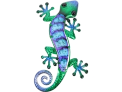 Decoración de pared de hierro con forma de lagarto, adorno de pared exterior para jardín y entrada, Vayotoy