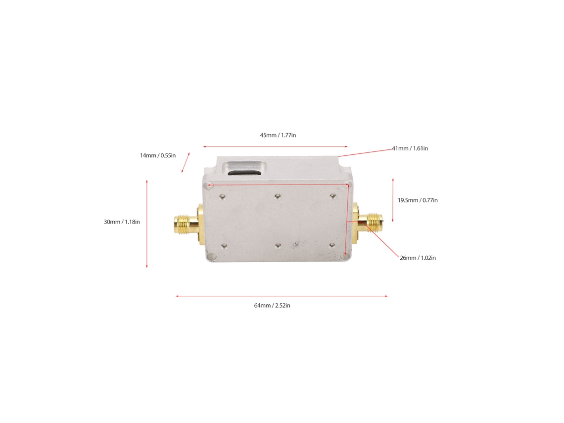 Amplificador LNA de bajo ruido 2026as, 10 m-6 GHz, ganancia de 20 dB para receptor de radio FM.