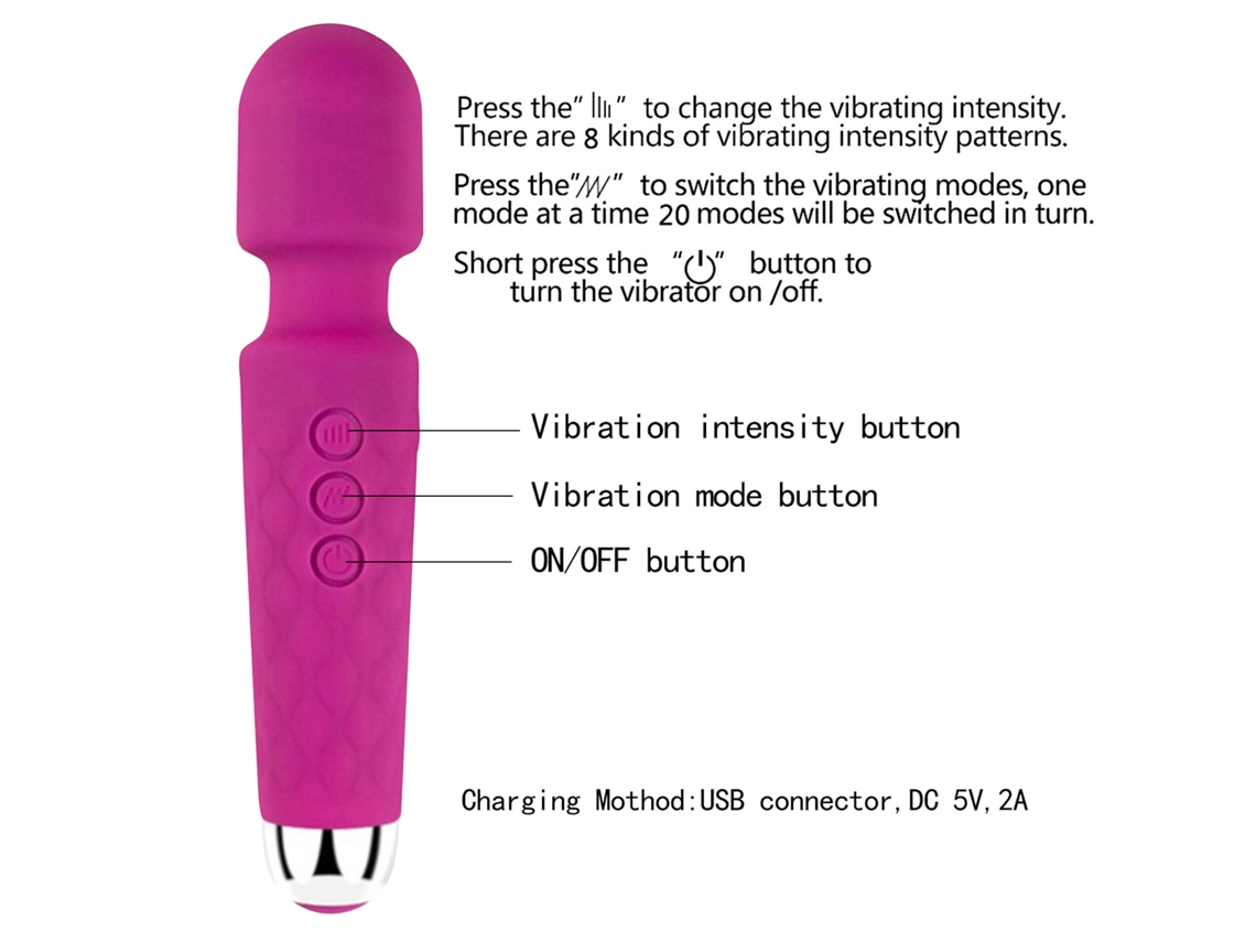 Vibrador De Silicona Av Wand Para Stimulación Clítoris Y Pechos Juguete Sexual Mujer