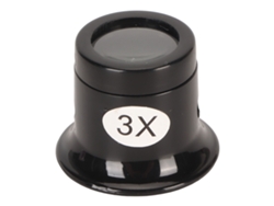Lupa de joyería con aumento de 3x, de plástico resistente, portátil, para relojes y antigüedades.