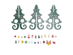 Árbol De Navidad De Madera En Miniatura Con Adornos Para Mesa, Sala De Estar O Fiesta.