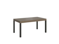 Mesa extensible Everyday Premium 160/264x90 cm en gris tórtola con patas antracita Itamoby