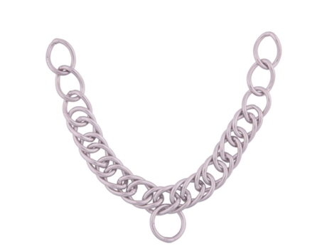 Cadena de 24 anillos de acero inoxidable para caballos BR EQUITATION 22 cm