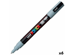 Rotulador POSCA Pc-3M Gris 6 Unidades