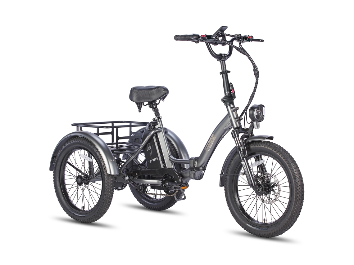 Triciclo Eléctrico Plegable De Carga Fafrees F20 Mate Con Batería De 48 V Y 20 Ah.