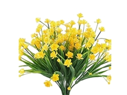 Flores artificiales, plantas de plástico resistentes a los rayos UV para decoración. KOFIHETY