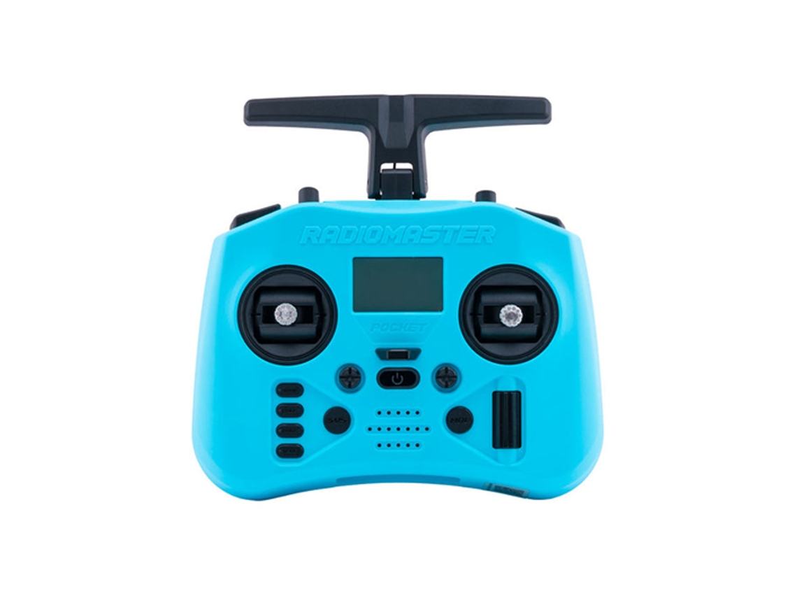 Grisversión Fccradiomaster Pocket Crush 2.4ghz 16ch Elrs Gimbals Hall Edgetx Luces Led Transmisor Dron Fpv Racer