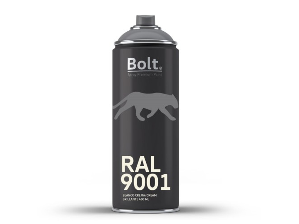 Spray Bolt Premium Acrilico Brillante Ral 400 Ml (Ral 9001 Blanco Crema)