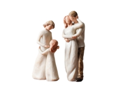 Figura familiar con tres promesas de amor, decoración moderna para dormitorio