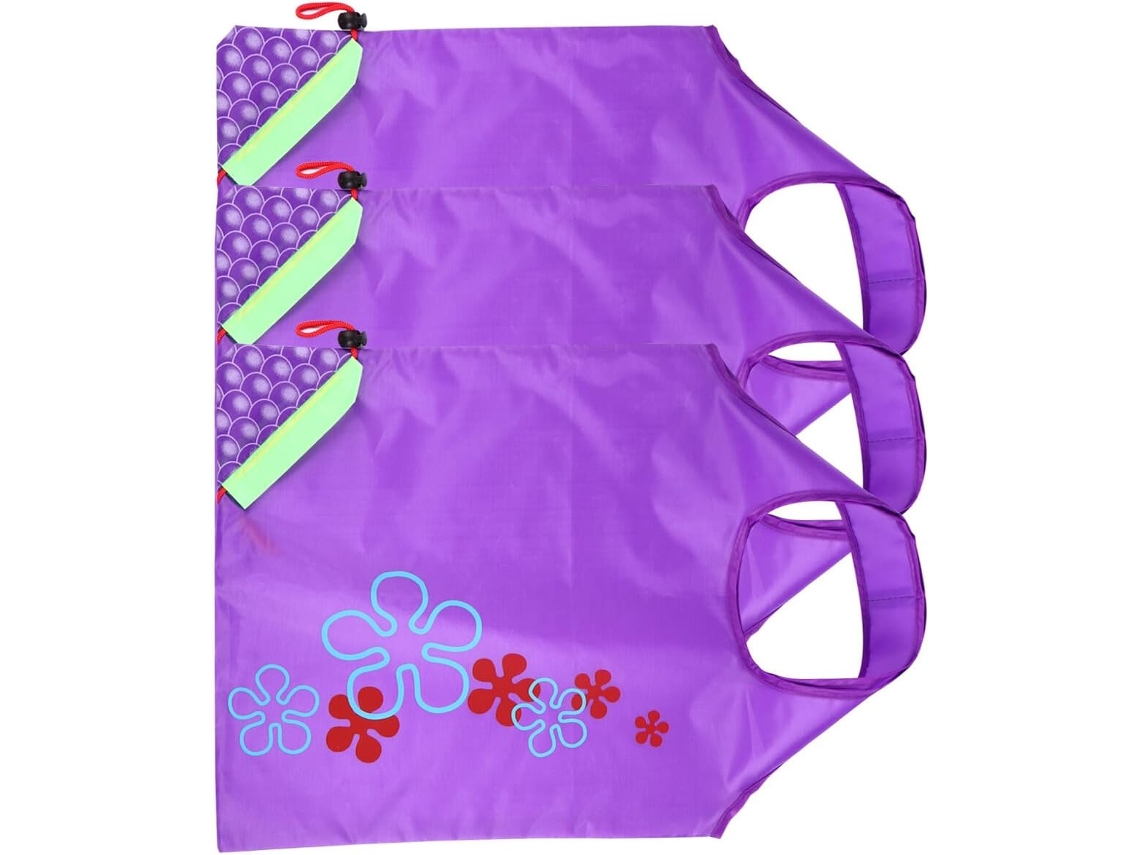 Paquete 3 De Bolsas Compras Plegables Y Lavables