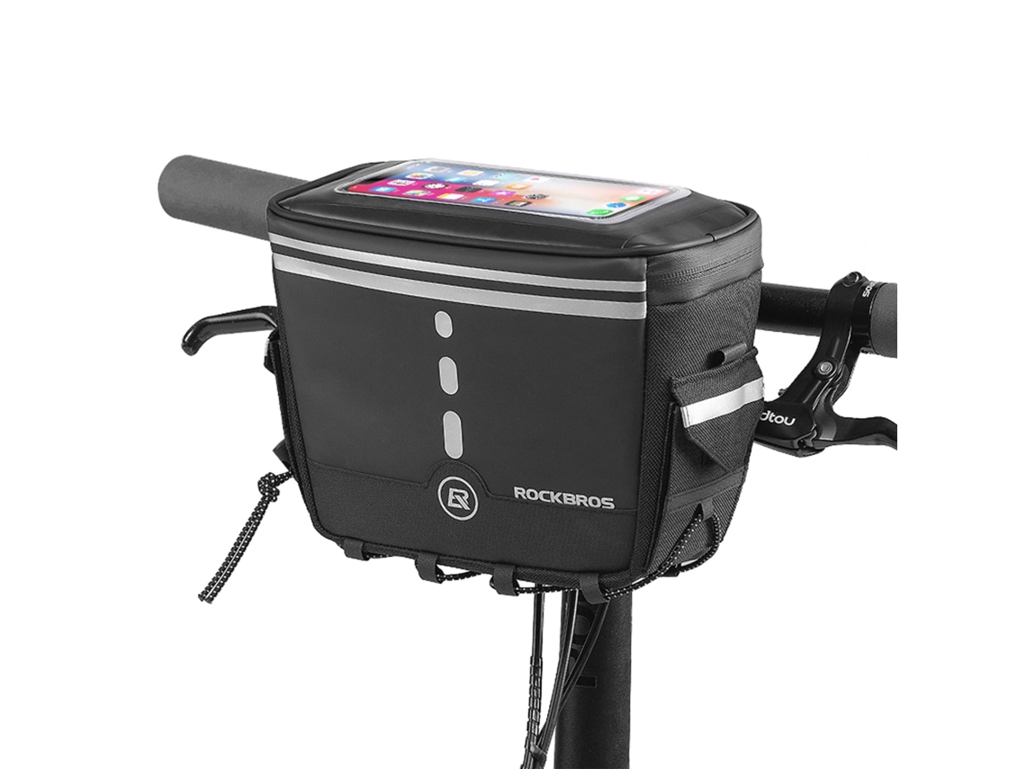 Bolsa Para Manillar De Bicicleta, Impermeable, 3 L, Para Patinete Eléctrico Con Pantalla Táctil De Tpu, Bolsa Frontal Para Almacenamiento, A