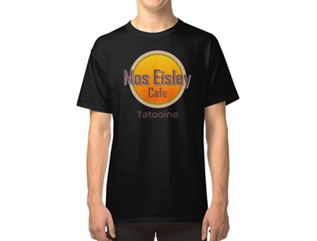 Camiseta ROCKINSTONE Mos Eisley Cafe On Tatooine Algodón para Hombre (M - Marrón)