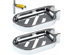 Jabonera de ducha Ts, paquete de 2 jaboneras, soporte elegante, jabonera ajustable para barra de ducha Jortmrd