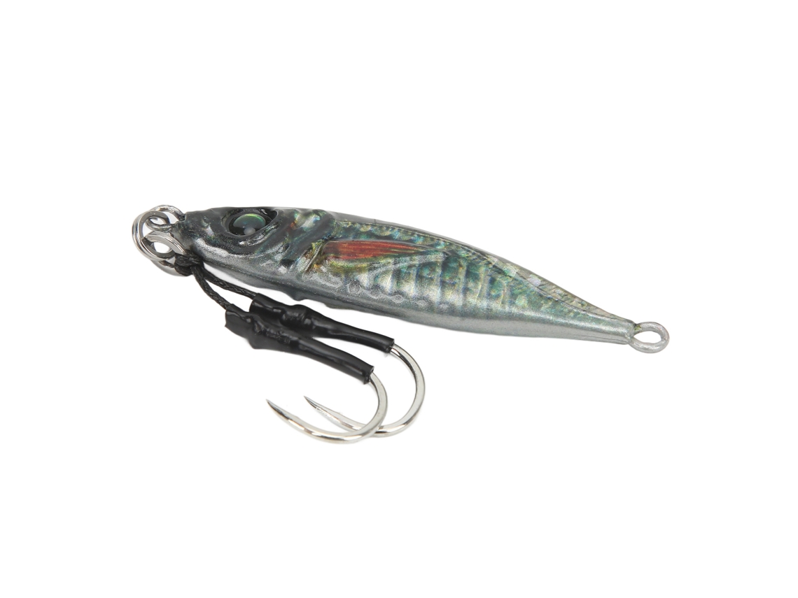 Señuelo De Pesca Metálico Con Anzuelo, Simulación 3d, Cebo Vivo Para Pesca En Agua Salada, 28 G, Tipo 2