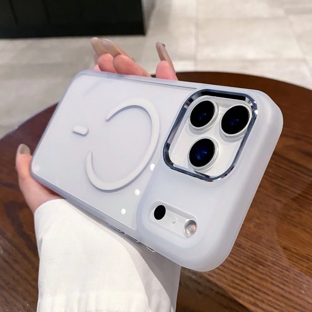 (blanco, Iphone 16e) Funda Rígida Transparente Para Teléfono, Carga Inalámbrica Magnética, Protección A Prueba De Golpes.