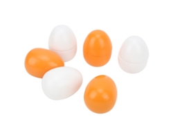 6 Huevos De Madera Falsos Realistas Para Pascua, Juguete De Cocina, Regalo Para Niños, Vacaciones