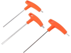 Juego de 3 llaves fijas en forma de T con llave hexagonal interna para reparaciones de bicicletas y automóviles.