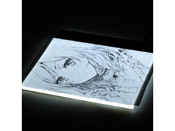 Caja de luz LED ultradelgada A5 con regulador de brillo para dibujo y calco.