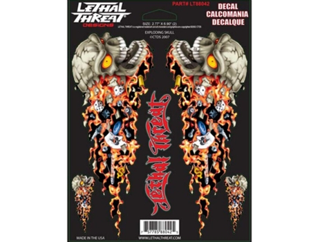 Pegatinas LETHAL THREAT Exploding Skull LT88042