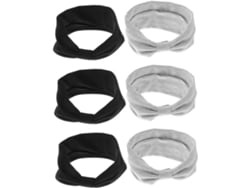 Conjunto De 6 Faixas De Cabeça Elásticas Antiderrapantes Para Mulheres, Ideais Para Ioga, Corrida E Exercícios Leves.